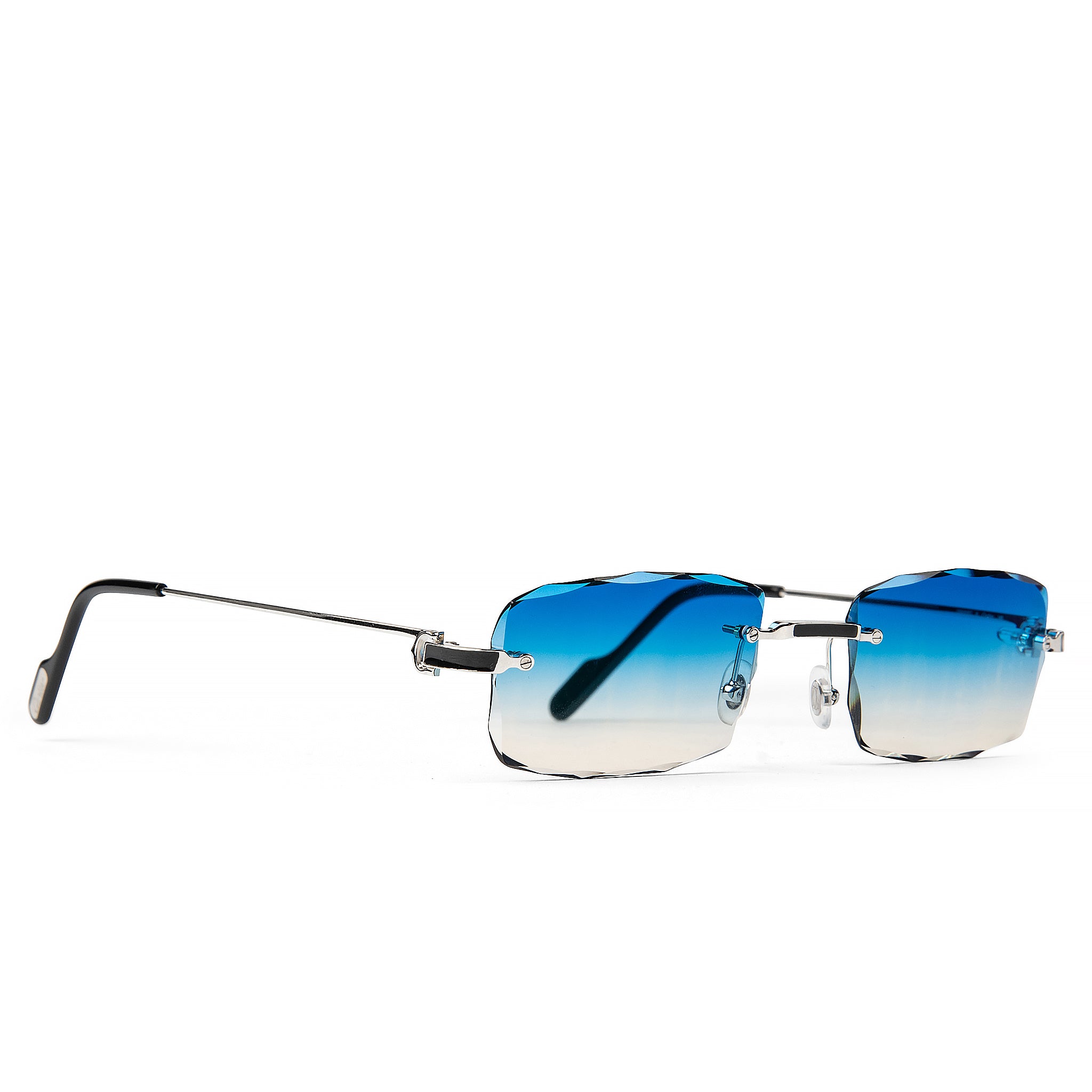 Image of Cartier Eyewear Custom CT0343O-002 C Decor Rimless Sunglasses